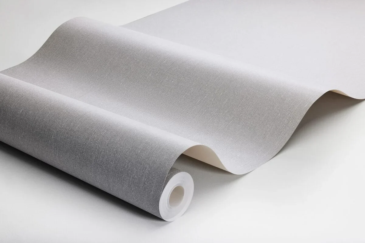Tapeta strukturalna imitująca len LINEN - ASH GREY zgaszony szary - Image 3