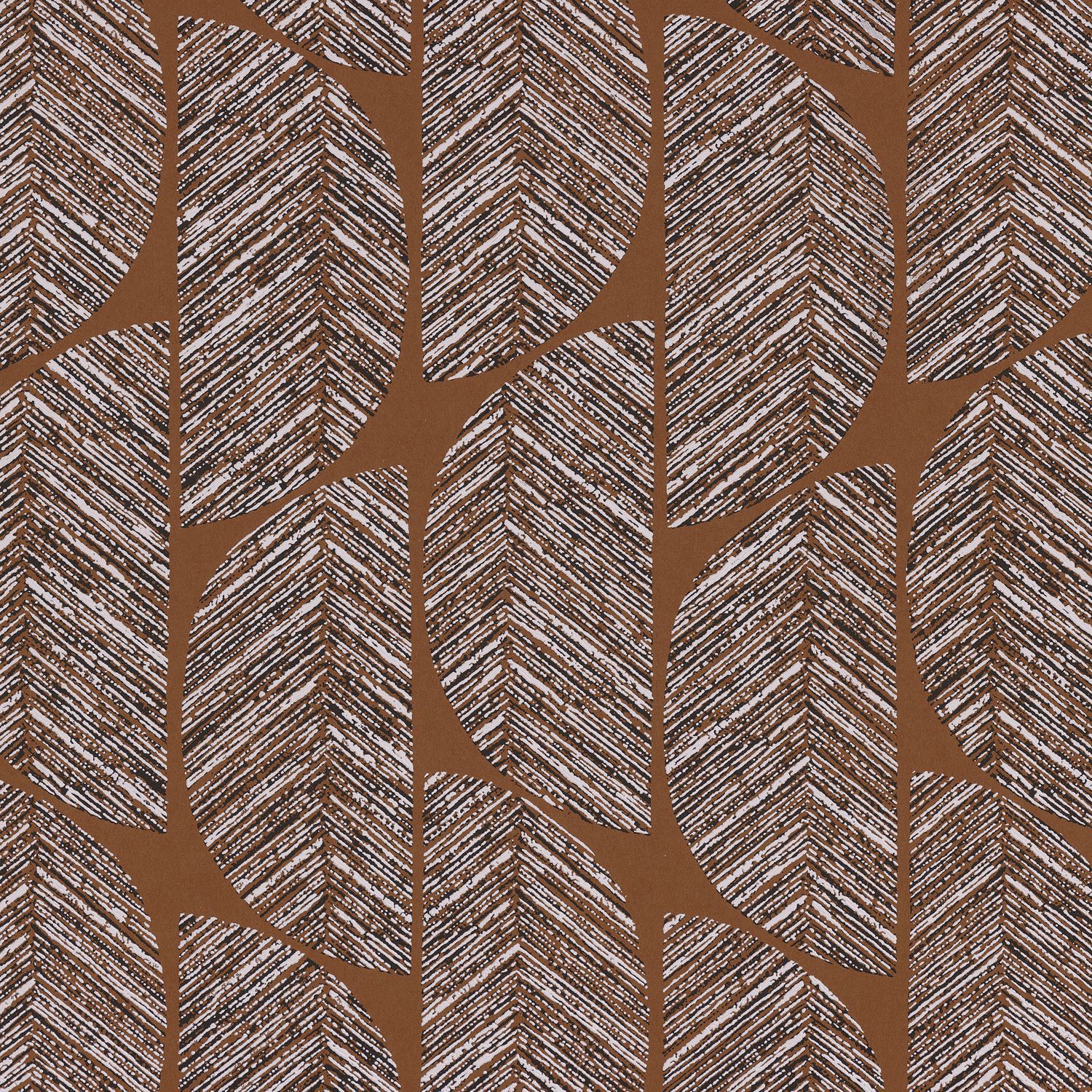 Tapeta strukturalna z motywem geometrycznym ABELIA - TERRACOTTA terakota