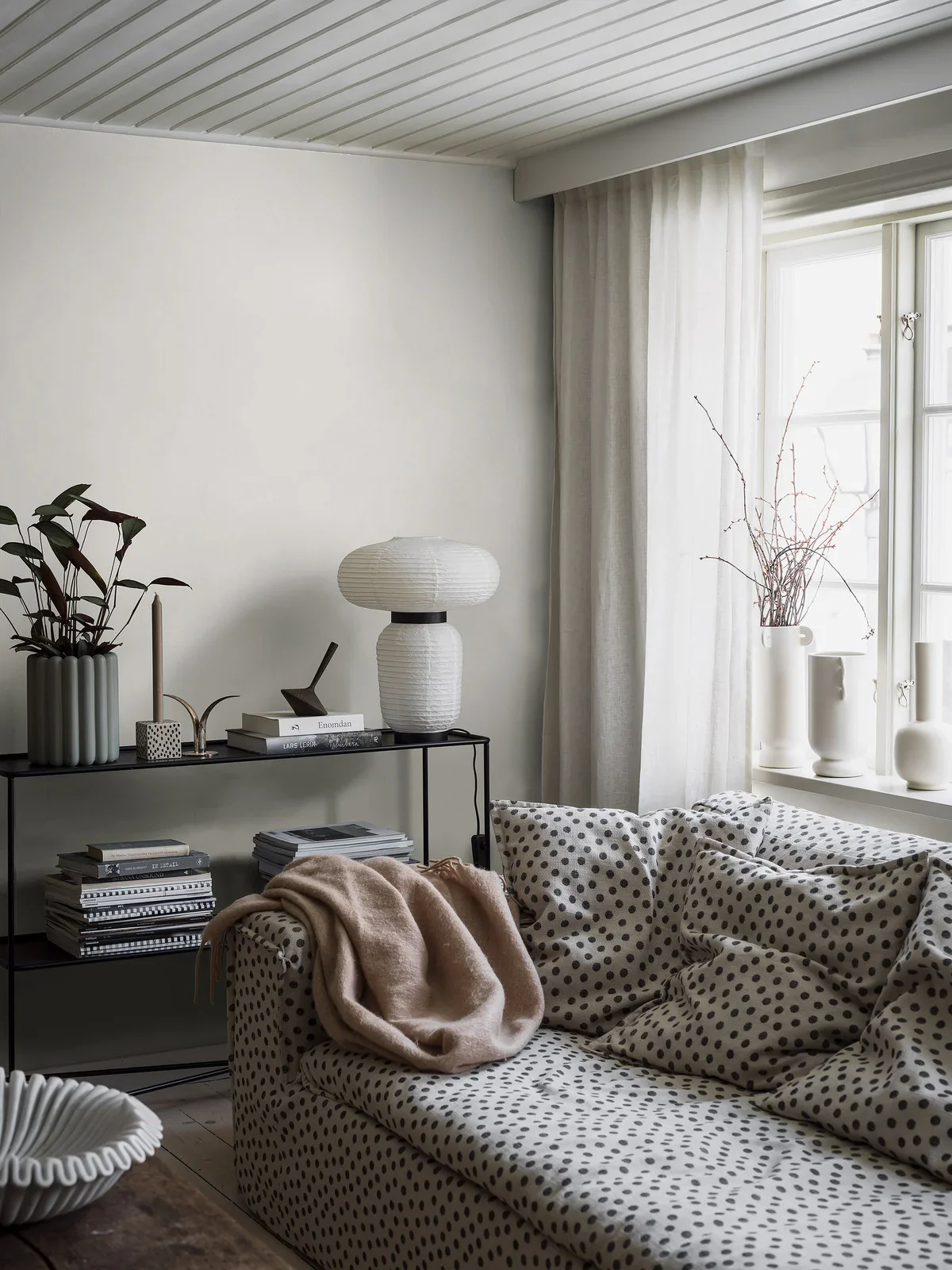 Tapeta strukturalna imitująca len LINEN - BIRCH WHITE ciepły biały - Image 2