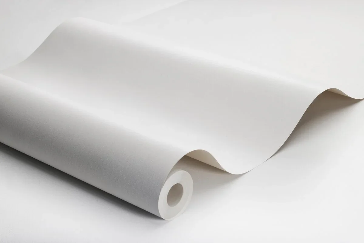 Tapeta strukturalna imitująca len LINEN - BIRCH WHITE ciepły biały - Image 3