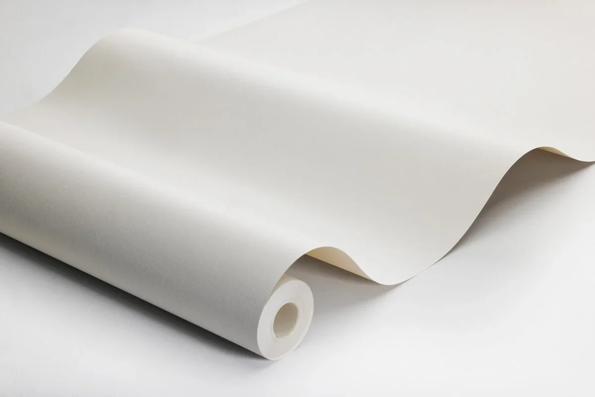 Tapeta strukturalna imitująca len LINEN - CALM WHITE biały - Image 3