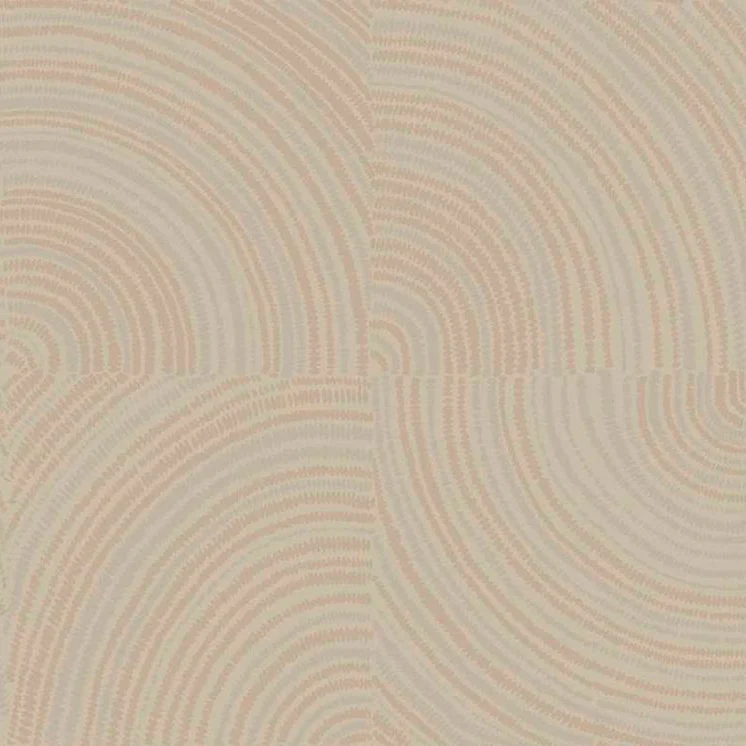 Tapeta tekstylna strukturalna z geometrycznym wzorem ALENTOURS - BEIGE ORANGE beżowy pomarańcz