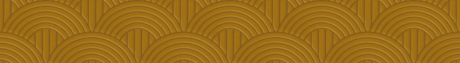Tapeta tekstylna strukturalna z geometrycznym wzorem łuków VOLUTIS - MOUTARDE musztardowy - Image 3