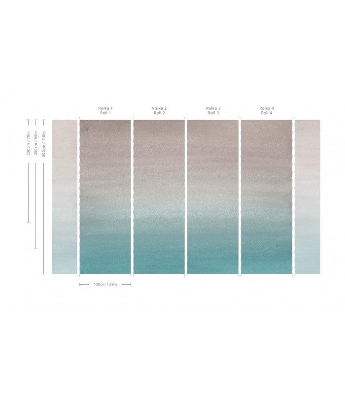 Tapeta flizelinowa TURQUOISE FOGG turkusowy gradient - Image 5