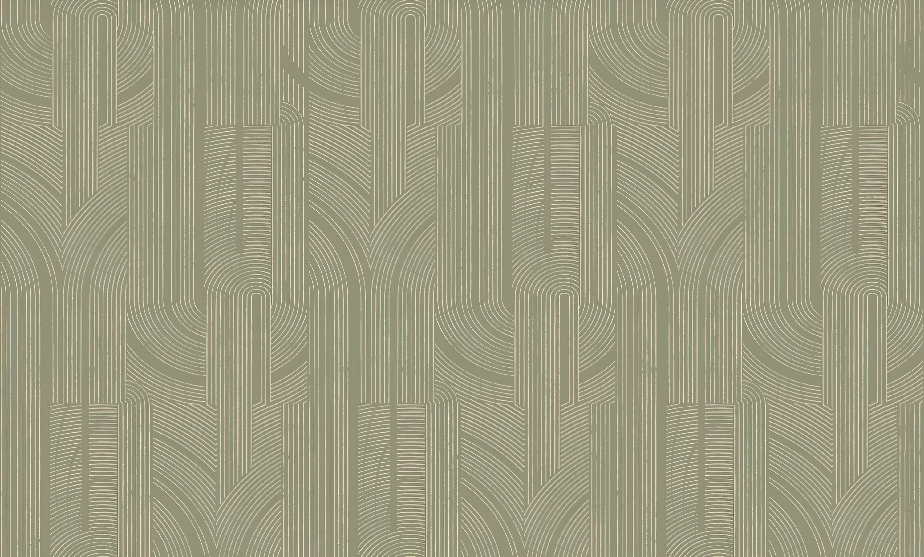 Tapeta metaliczna z geometrycznym wzorem w linie PORTE DORÉE - KAKI CLAIR/NACRÉ khaki z perłowym - Image 5