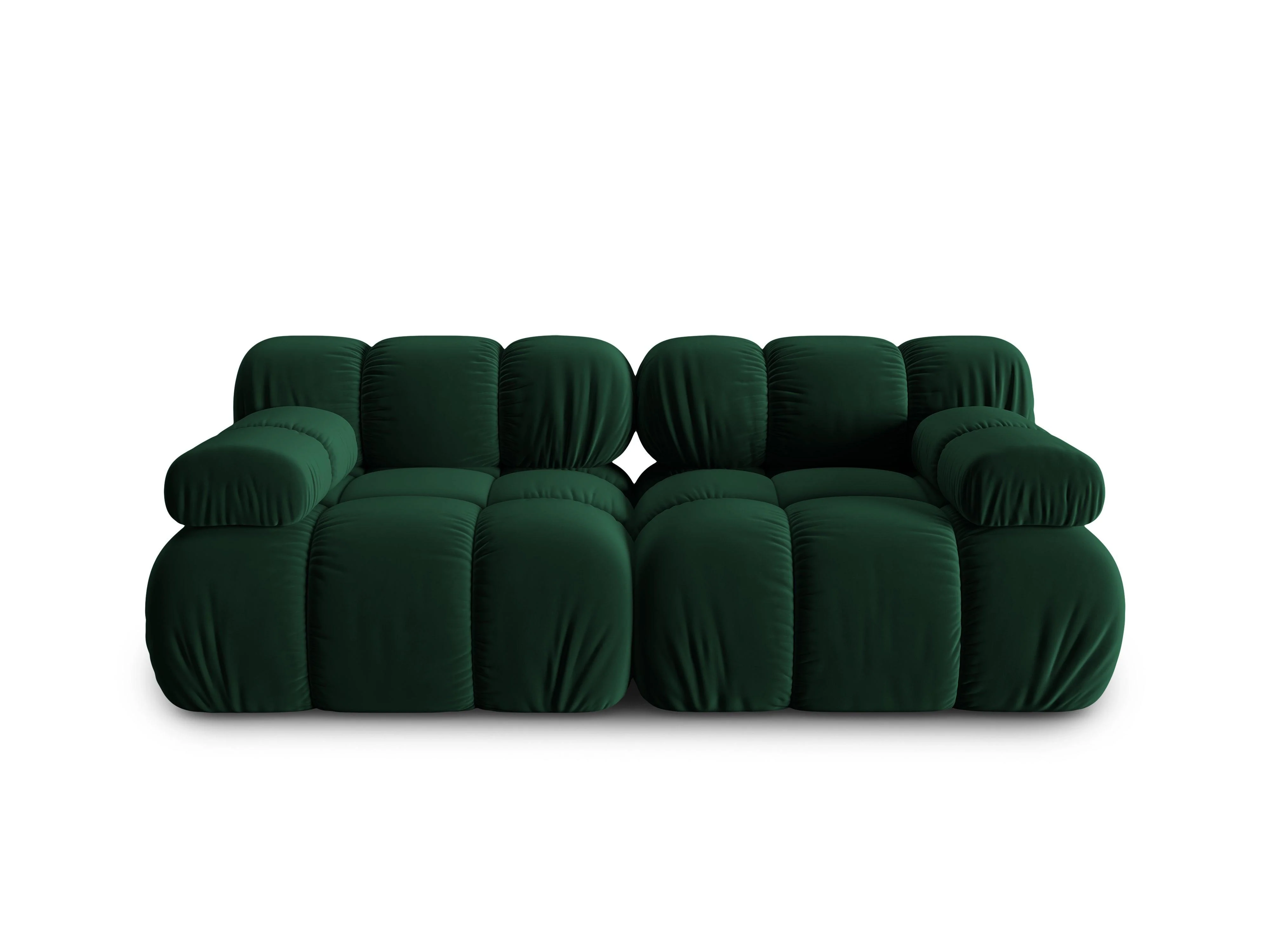Sofa aksamitna 2-osobowa TROPEA butelkowa zieleń - Image 3