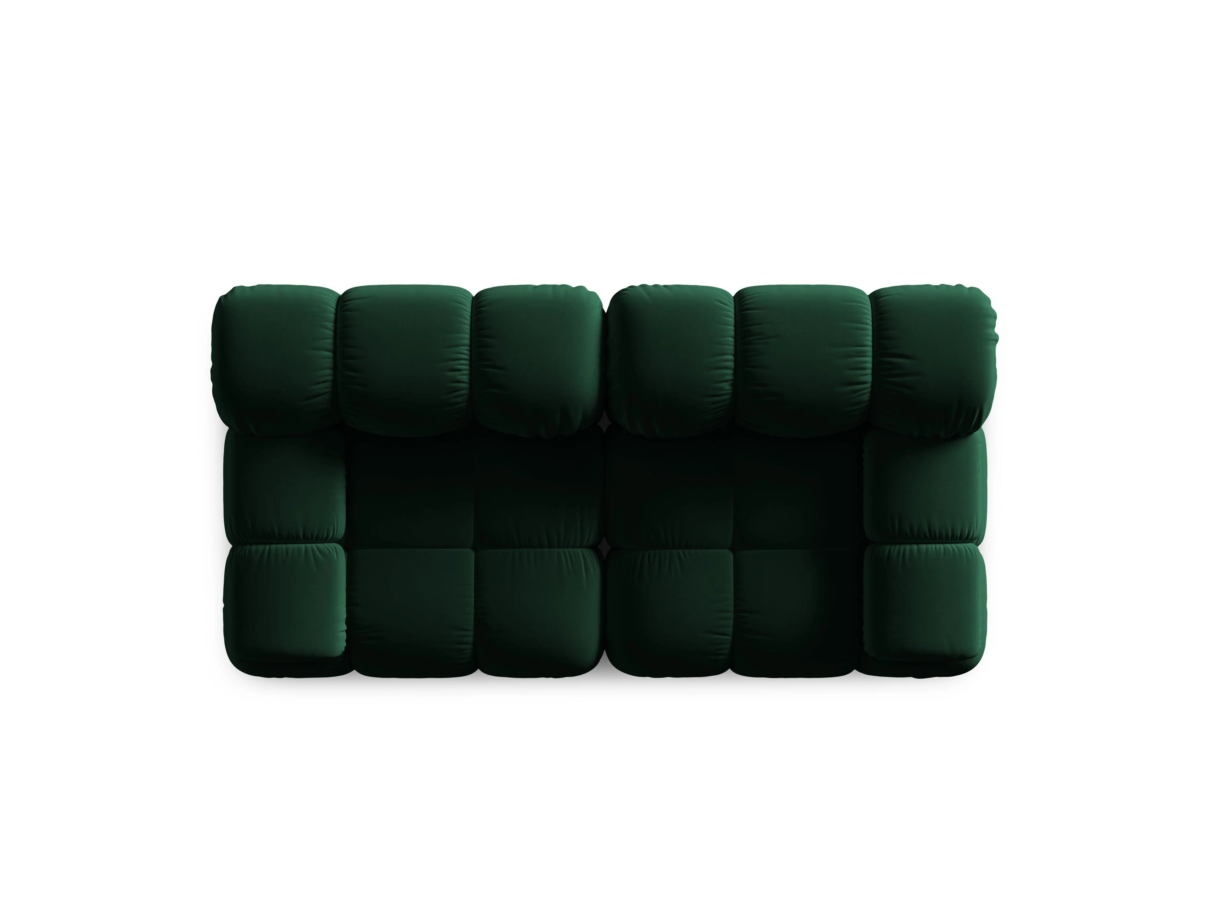 Sofa aksamitna 2-osobowa TROPEA butelkowa zieleń - Image 4