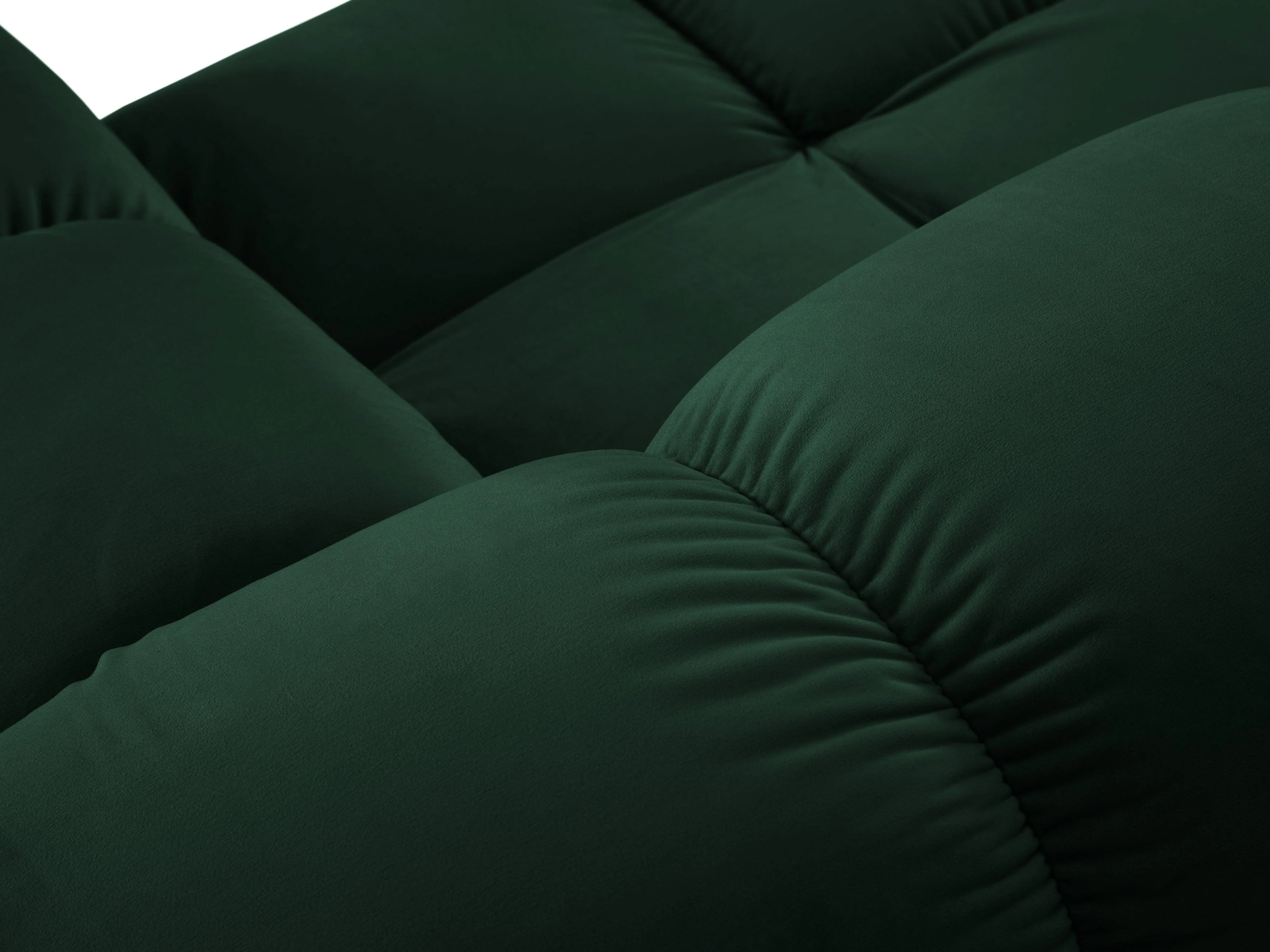Sofa aksamitna 2-osobowa TROPEA butelkowa zieleń - Image 7