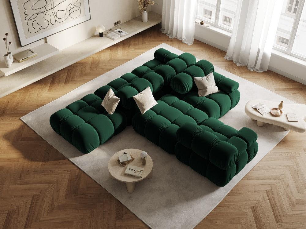 Sofa aksamitna 2-osobowa TROPEA butelkowa zieleń - Image 9