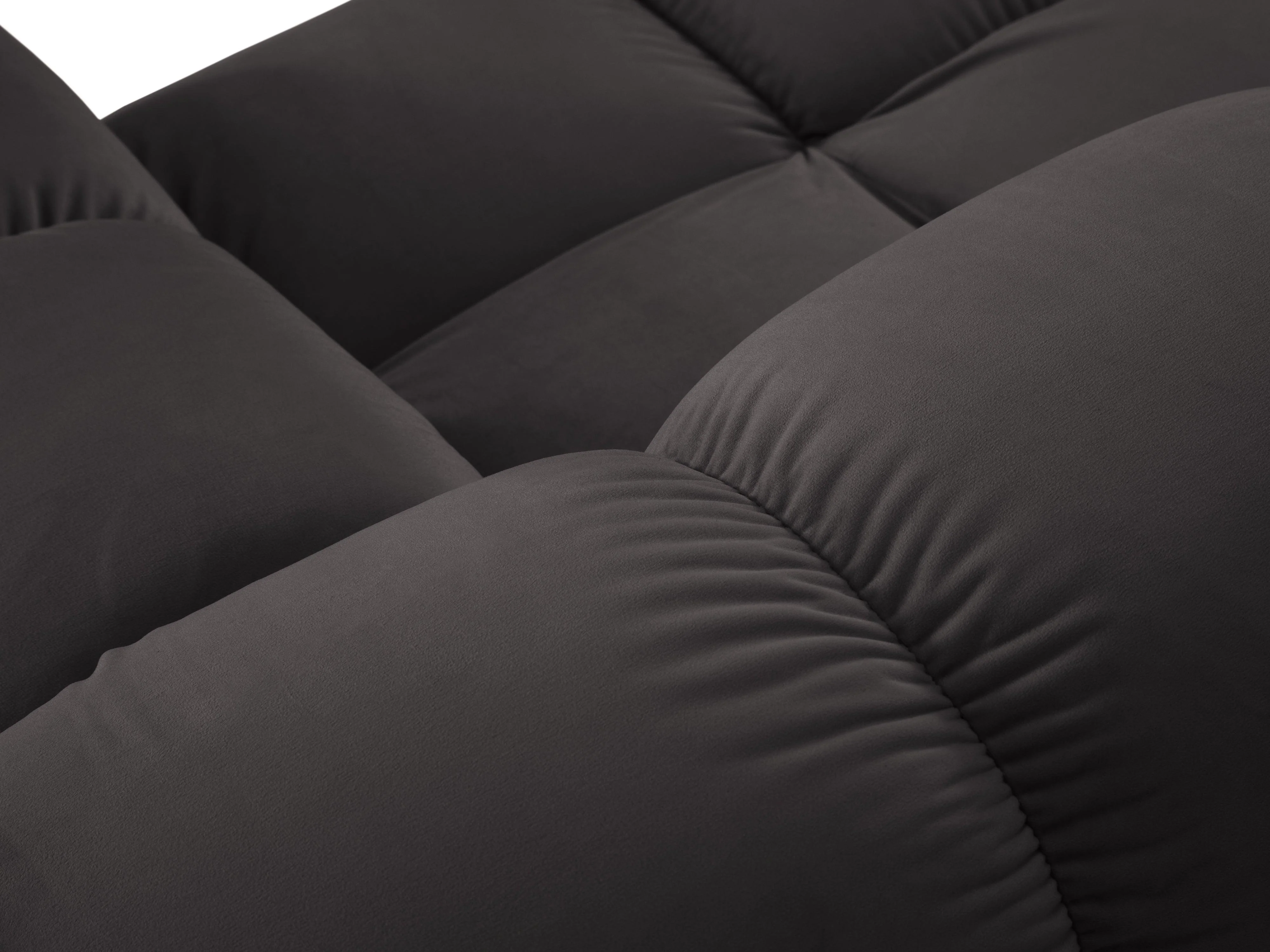 Sofa aksamitna 2-osobowa TROPEA ciemnoszary - Image 6