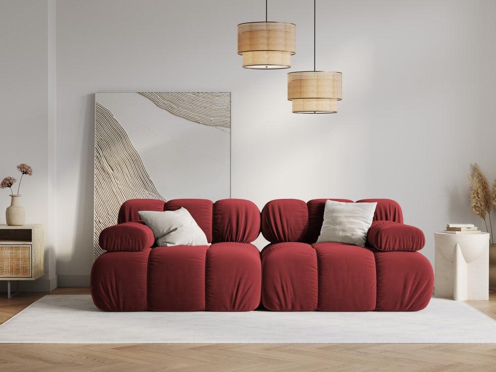 Sofa aksamitna 2-osobowa TROPEA rubinowy - Image 8