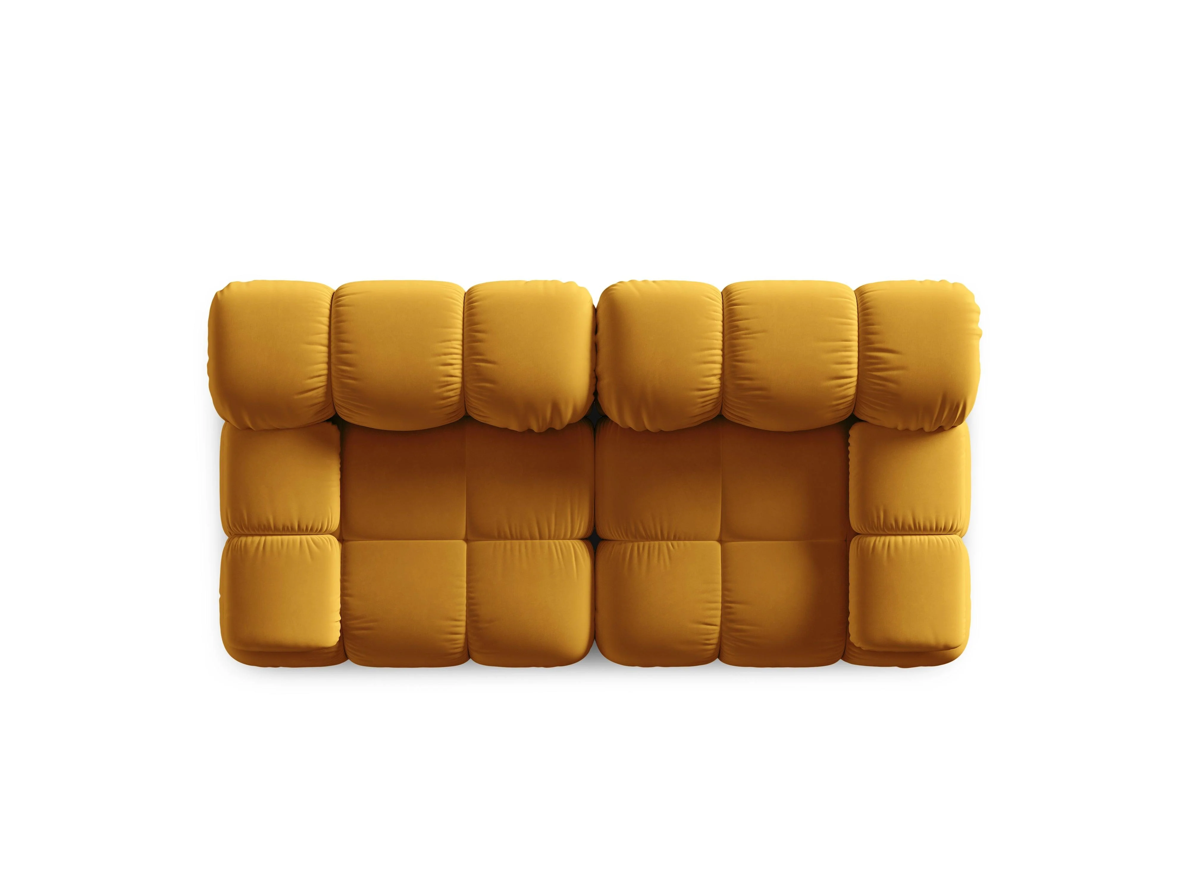 Sofa aksamitna 2-osobowa TROPEA musztardowy - Image 4