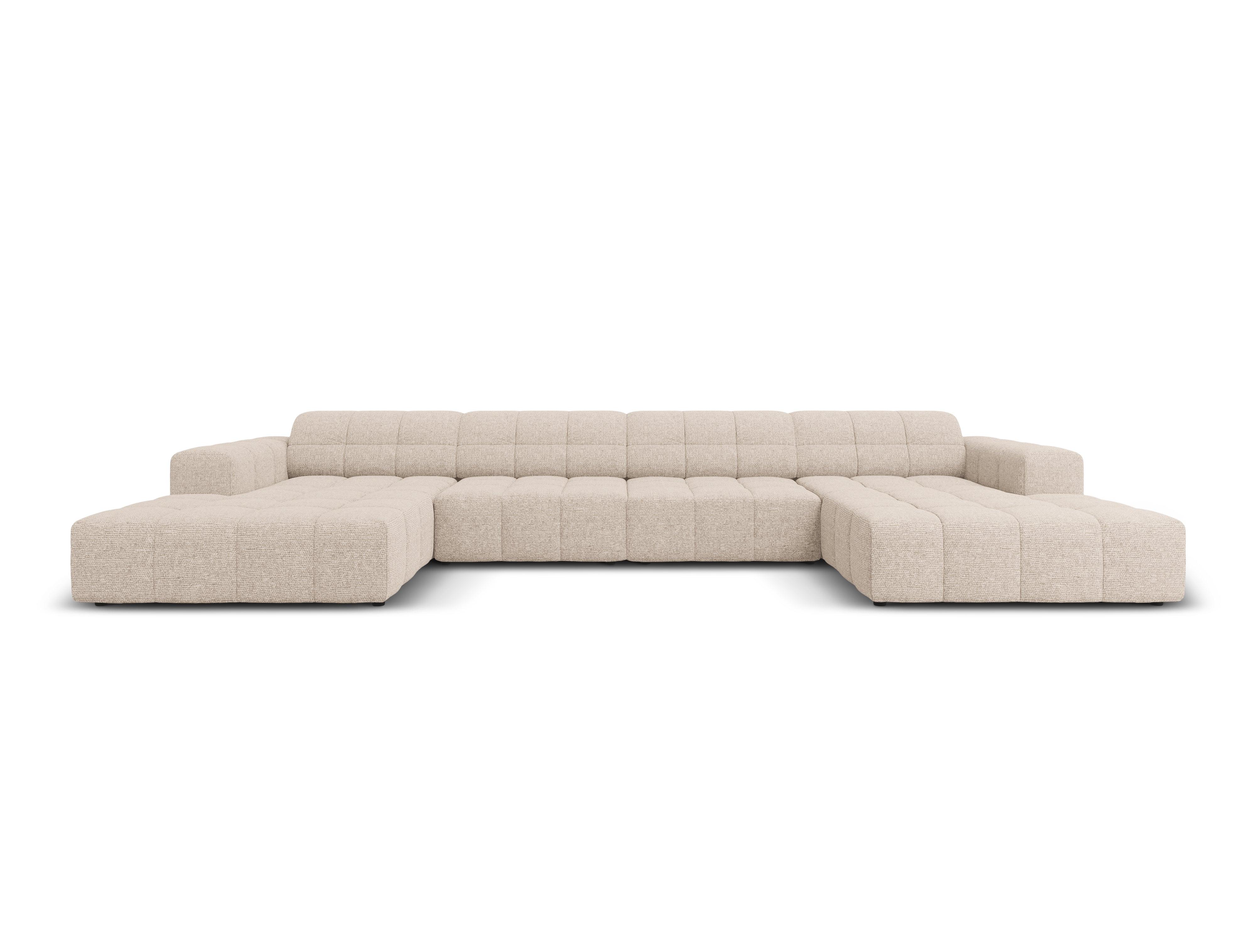 Sofa panoramiczna 6-osobowa CHICAGO beżowy szenil - Image 8