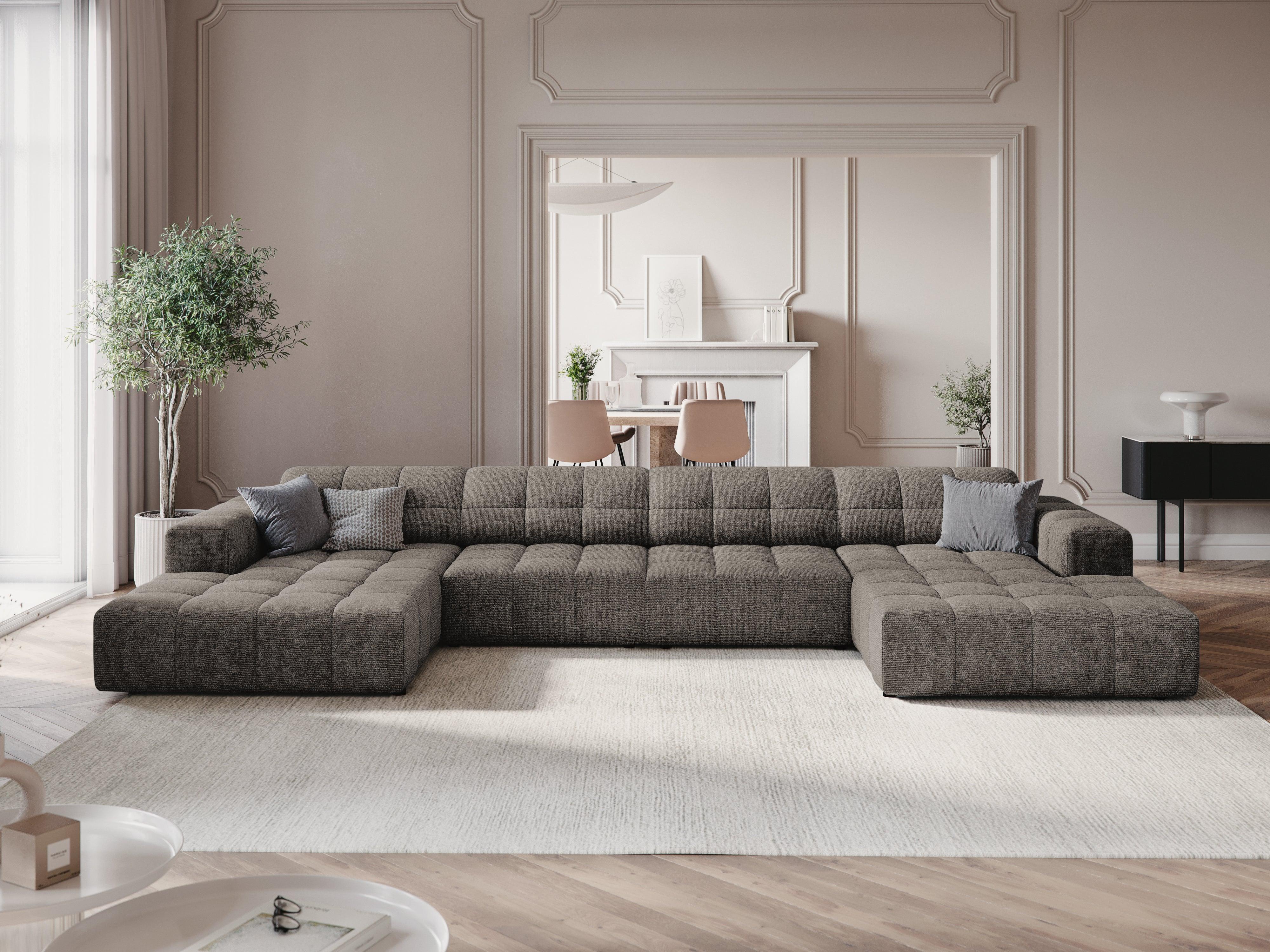 Sofa panoramiczna 6-osobowa CHICAGO szary szenil - Image 2