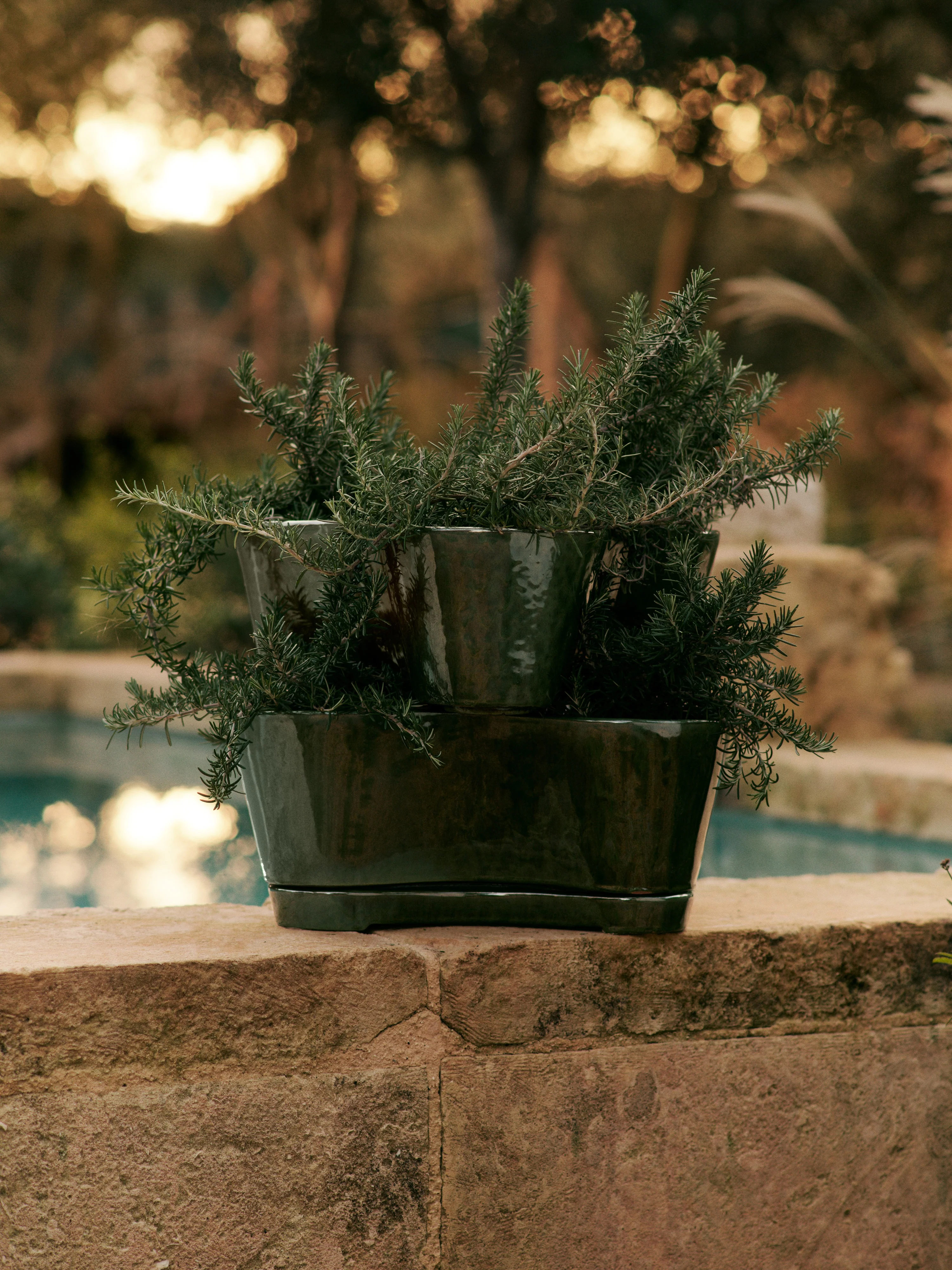 Zestaw doniczek GEMI STACKABLE PLANTERS zielony - Image 2