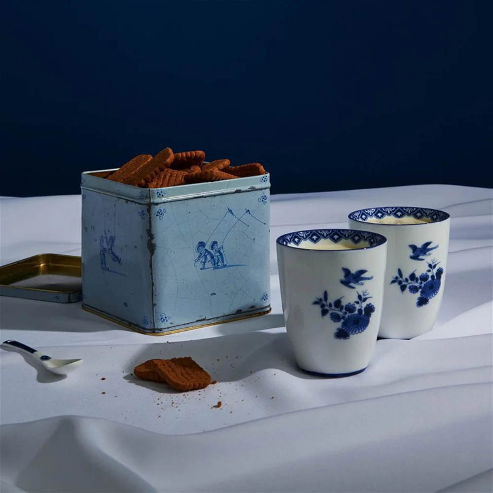 Zestaw kubków DELFTWARE biały z niebieskim - Image 2