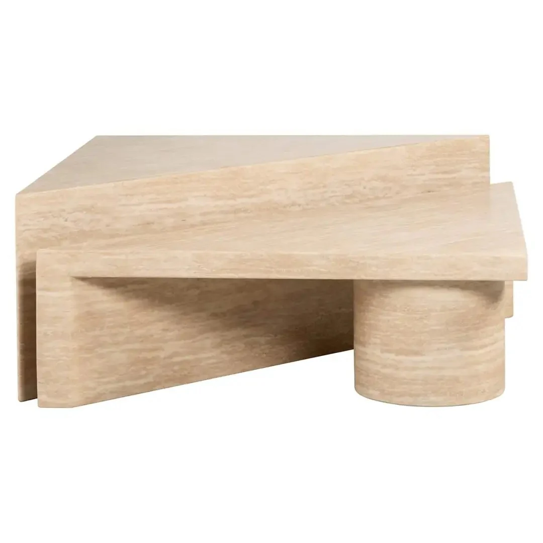 Zestaw stolików kawowych FICTUS beżowy - Image 6