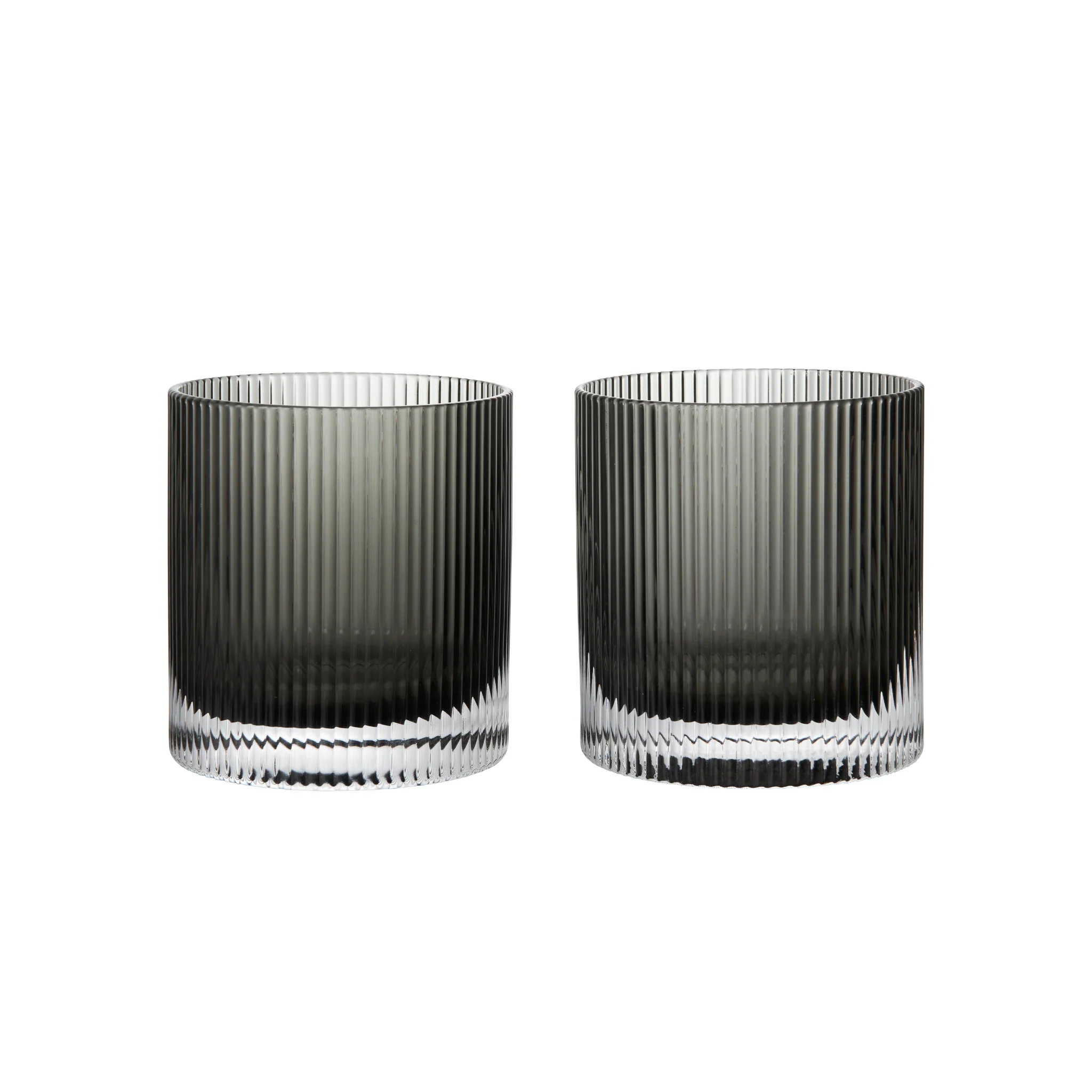 Zestaw szklanek RIPPLE dymione szkło