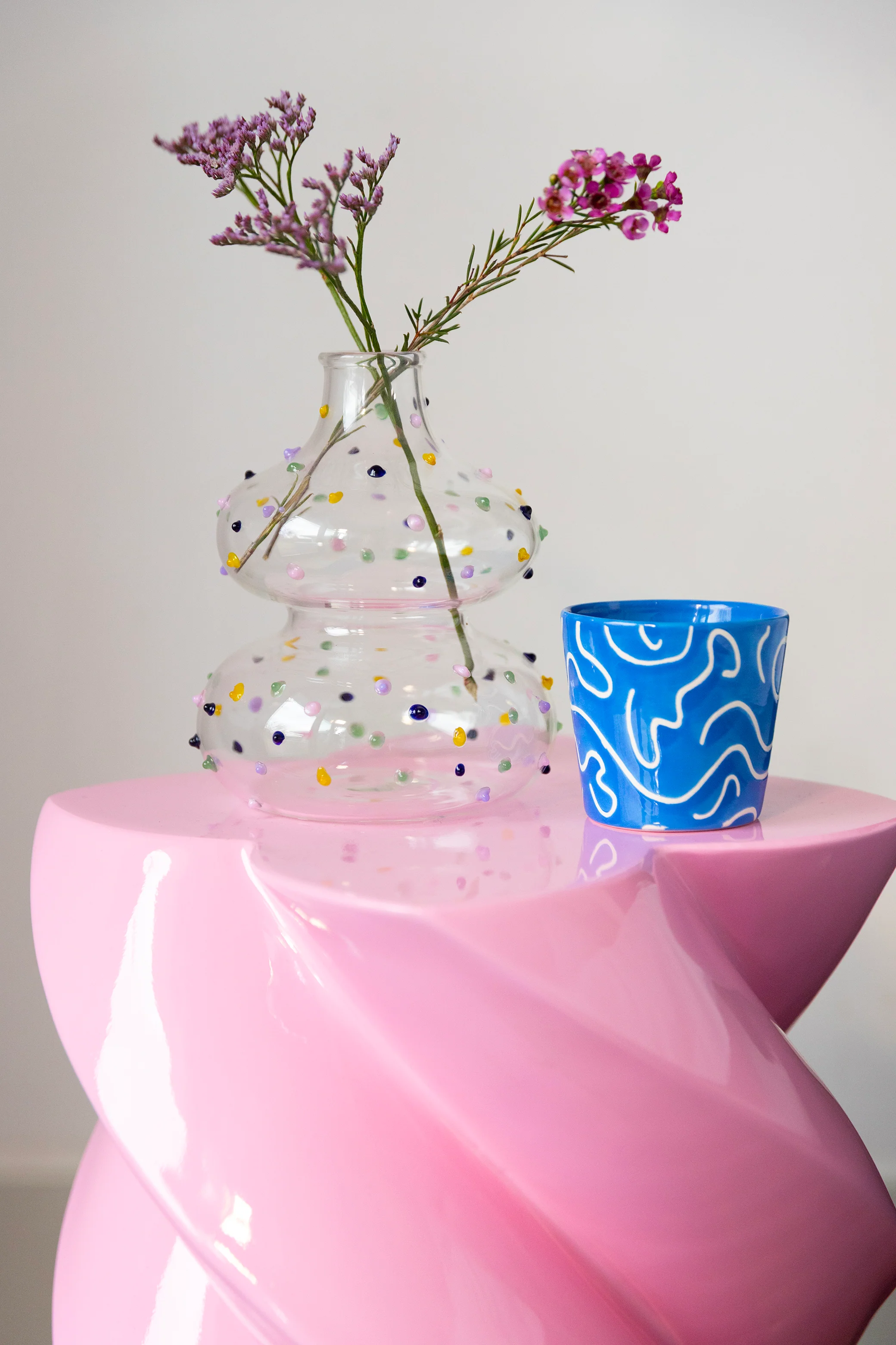 Zestaw wazonów CRAFT transparentny z kolorowymi wzorami - Image 3