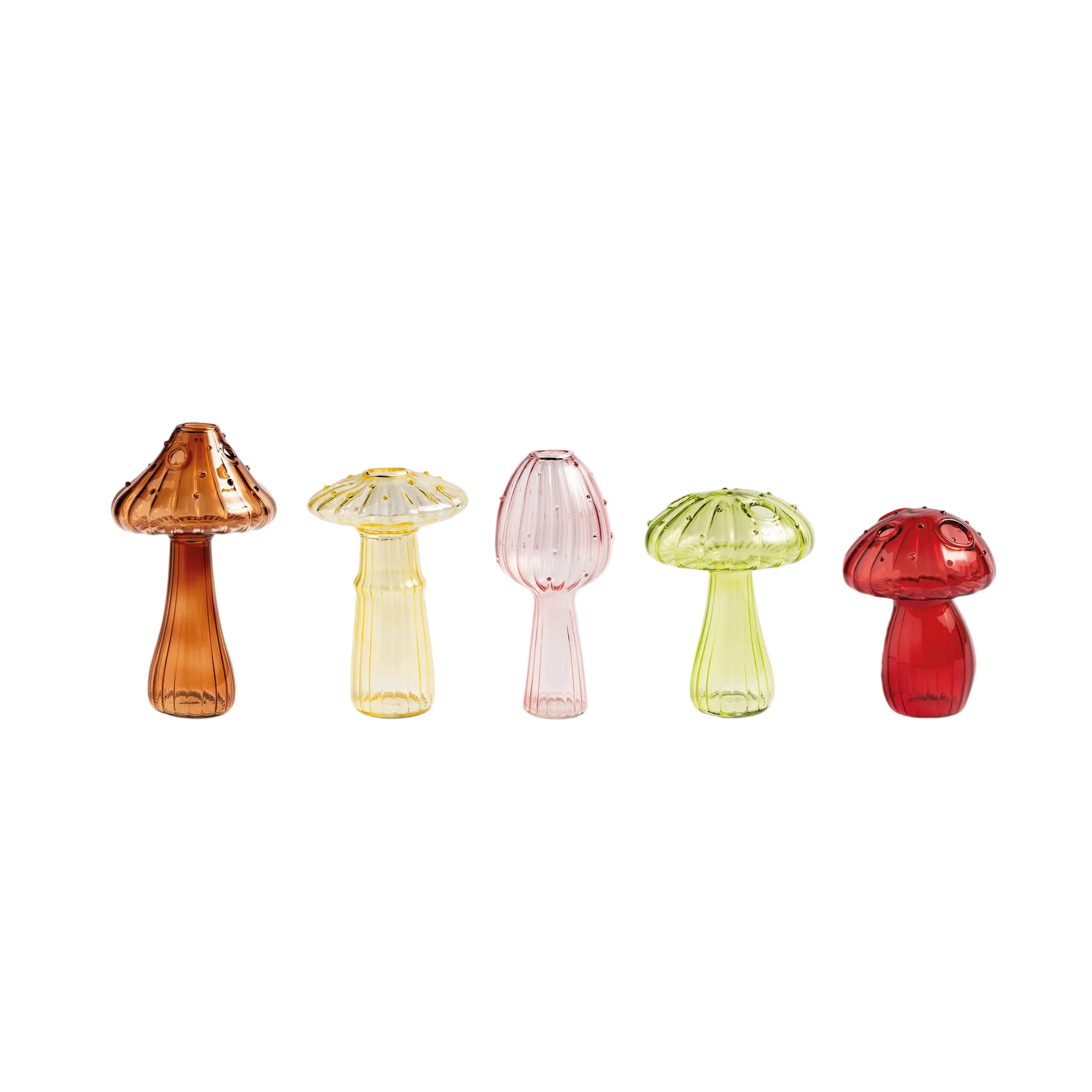Zestaw wazonów MUSHROOM kolorowe szkło