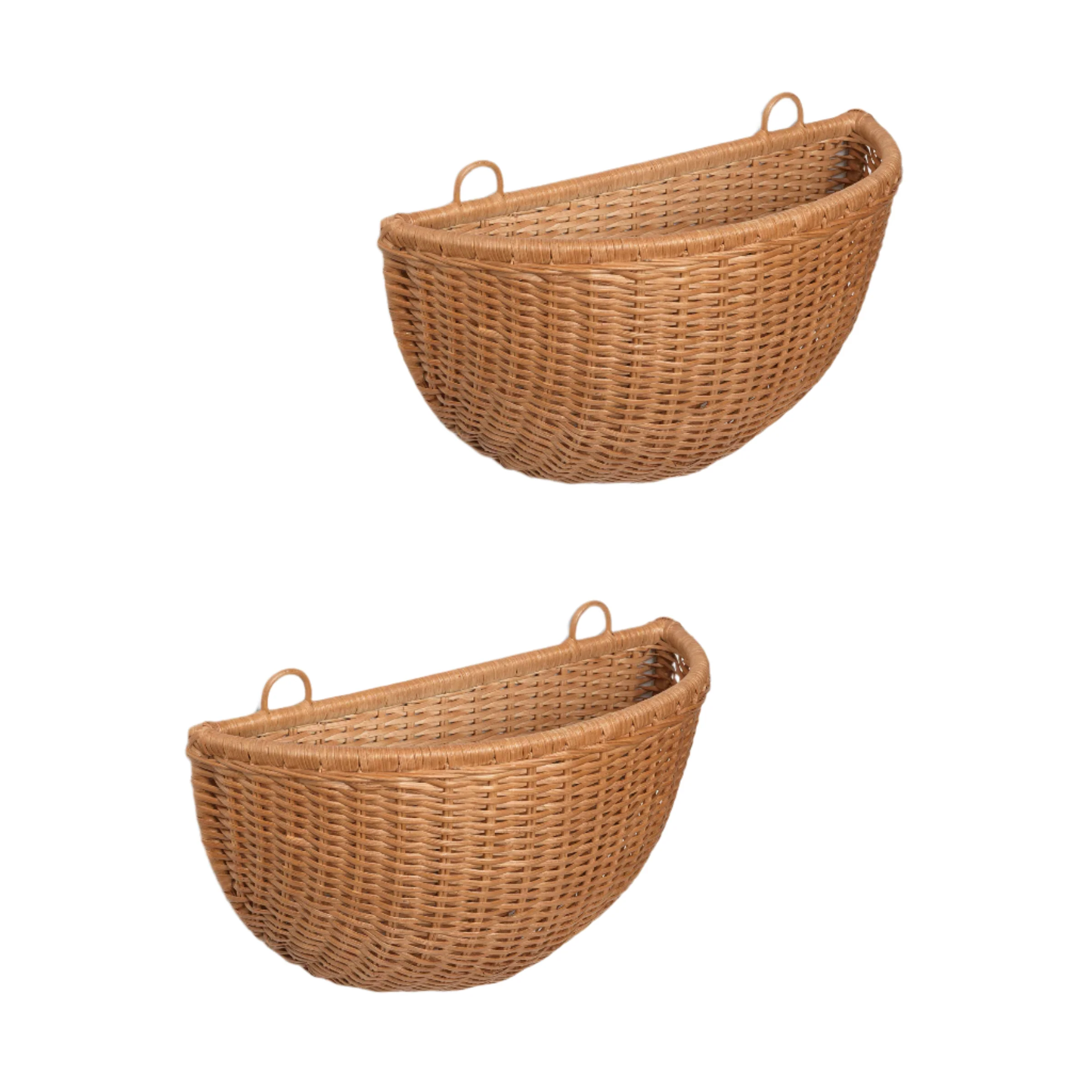 Zestaw koszy wiszących BRAIDED WALL POCKETS pleciony rattan - Image 8