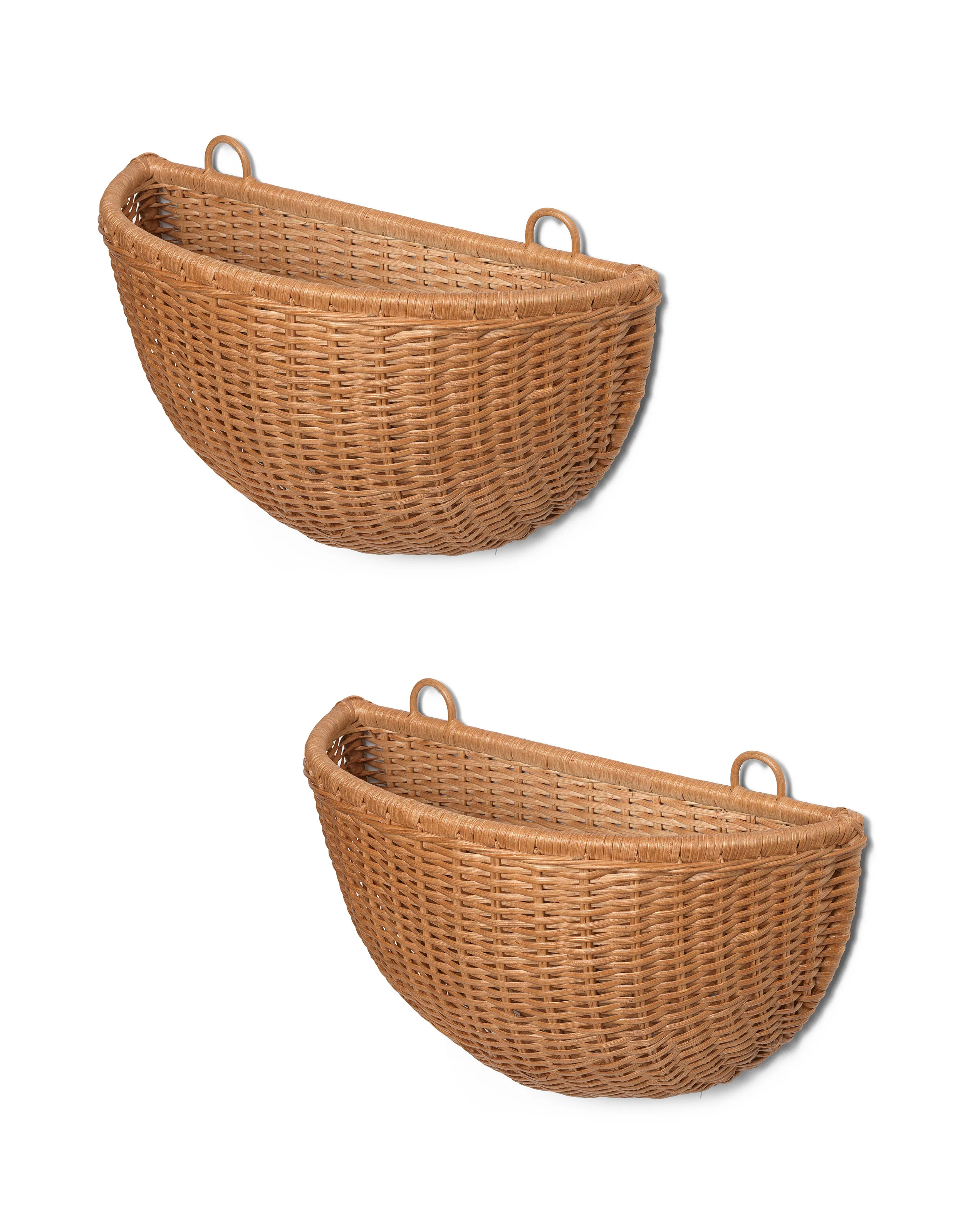 Zestaw koszy wiszących BRAIDED WALL POCKETS pleciony rattan - Image 9