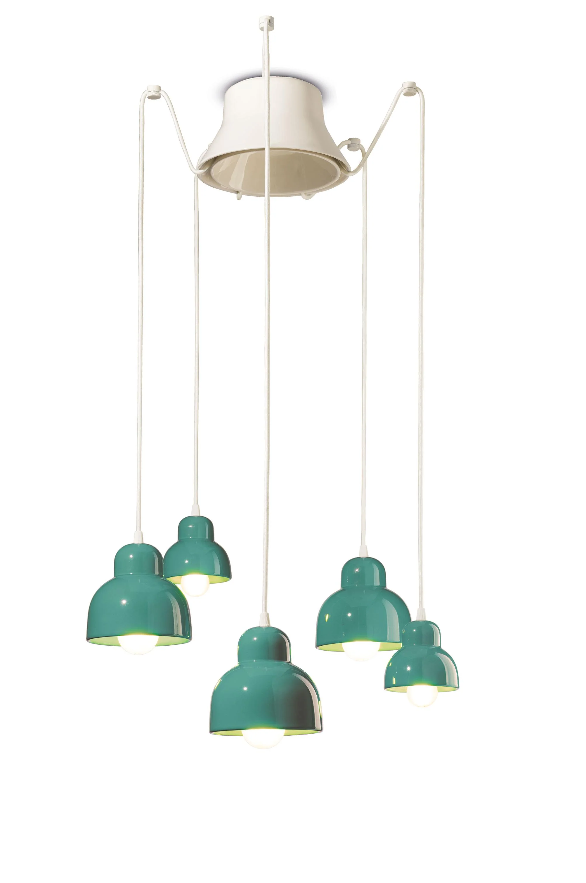 Żyrandol ceramiczny BERIMBAU turkusowy - Image 2